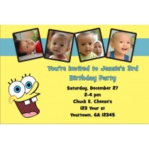 Spongebob Squarepants Photo Invitations