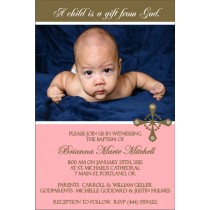 Communion / Baptism Photo Invitation 5 - Pink