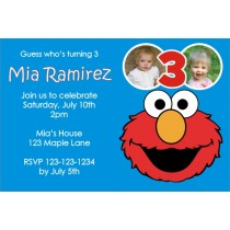 Elmo Sesame Street Photo Invitation - ALL COLORS