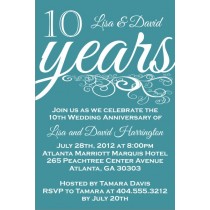 Blissful Years Wedding Anniversary Invitation - Any Year