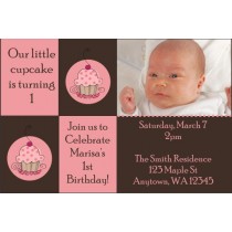 Cupcake Photo Invitations