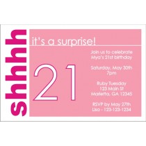 Surprise Party Invitation (Pink)