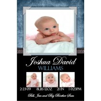 Newborn Baby Birth Announcement 5 (blue)