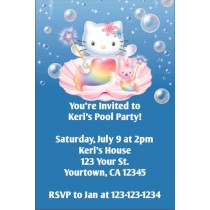 Hello Kitty Invitations - Hello Kitty Mermaid