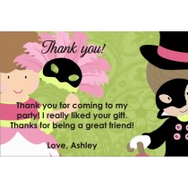 Masquerade Costume Party Thank You Card