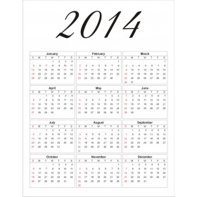 Free 2014 Printable Calendar