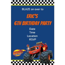 Blaze and the Monster Machines Party Invitation