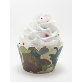 Army Military Hunting Camouflage Cupcake Wrappers - 24ct 