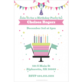 Celebration Cake  Party Invitation
