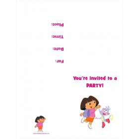 Dora the Explorer FREE Printable Birthday Party Invitation