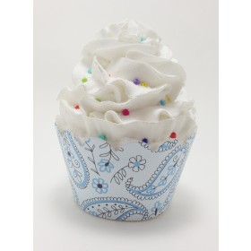 Blue Paisly Cupcake Wrappers 24ct