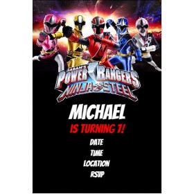 Power Rangers Ninja Steel Party Invitation