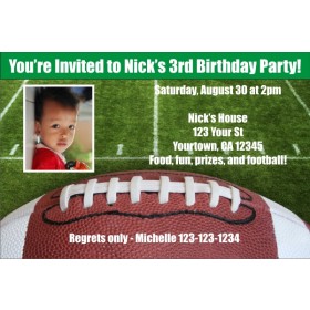 Football Photo Invitations