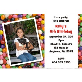 Jelly Beans Fun Photo Invitation