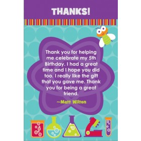 Monster Science Thank You Card - Atom