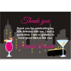 Girls Night Out - Bachelorette Party Thank You Card