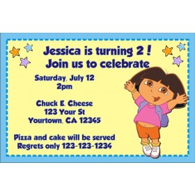 Dora the Explorer Invitations 3