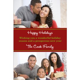 Holiday Bliss Christmas Holiday Photo Card - 2 Photos