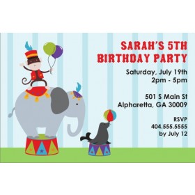 Circus Animals Invitation