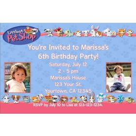 Littlest Pet Shop Photo Invitations