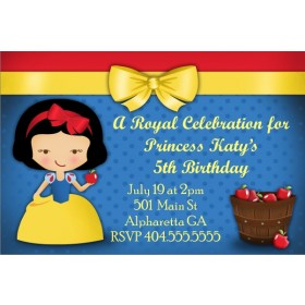 Snow White Once Upon A Time Invitation