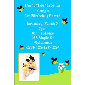 Bumble Bee Invitation with Optional Photo