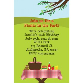 Picnic Invitation - Table in the Park