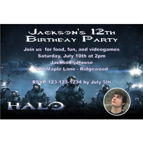 Halo Birthday Invitation