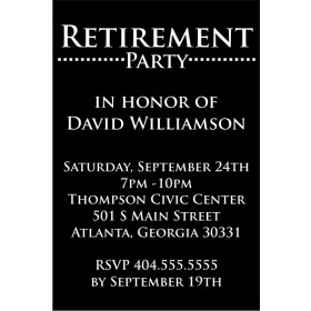 Retirement Party Invitation