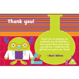 Monster Science Thank You Card - Test Tube