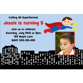 Superhero Birthday Invitation 2 - Photo