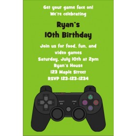 Playstation Xbox Video Game Invitation