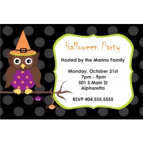 Spooky Owl Halloween Party Invitation