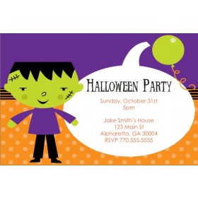 Kid Frankenstein Halloween Party Invitation