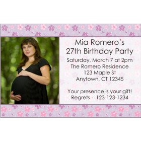 Flower Power Photo Invitation