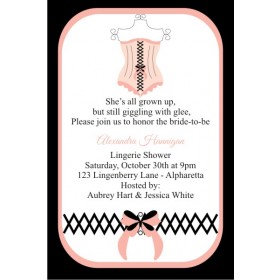 Lingerie Bridal Shower Bachelorette Party Invitation 2