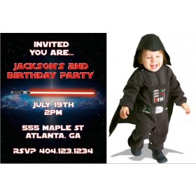 Star Wars inspired Feel the Force Photo Invitation