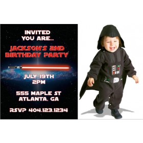 Star Wars inspired Feel the Force Photo Invitation