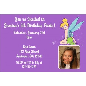 Tinkerbell Photo Invitation