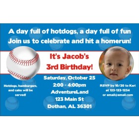 Baseball Photo Invitations