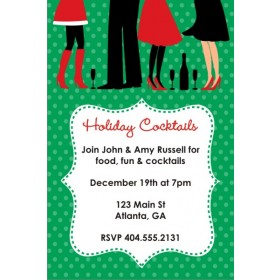 Holiday Cocktails Christmas Party Invitation