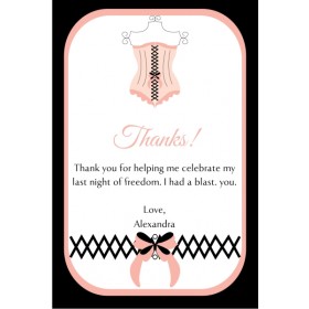 Lingerie Bridal Shower Bachelorette Party Thank You Card 2