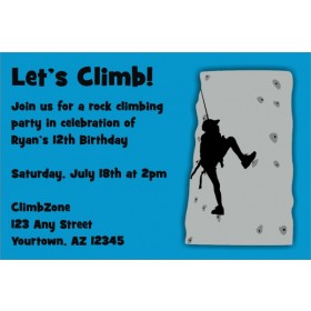 Rock Climbing Invitation - ALL COLORS