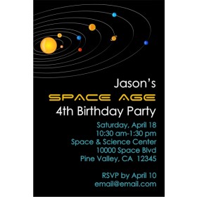 Solar System Outer Space Invitation