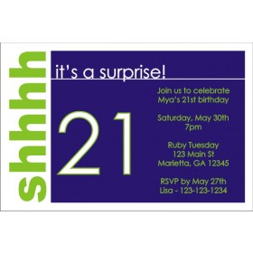 Surprise Party Invitation (Blue)