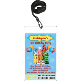 Yo Gabba Gabba VIP Pass Invitation with Lanyard