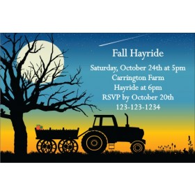 Fall Autumn Hayride Invitation 2