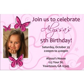 Butterfly Photo Invitations