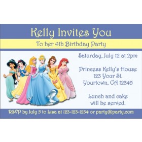 Princess Invitation - Lovely Blue