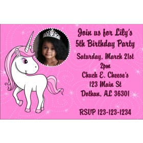 Unicorn Photo Invitation